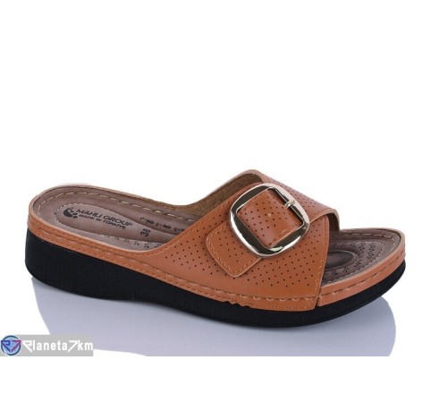 Шлепки жіночі на літо (6 пар р.37-41) коричневий  "SALIVAN"