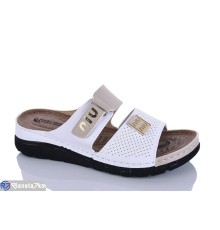 Шлепки жіночі на літо (6 пар р.37-41) білий  "SALIVAN"