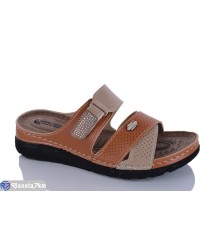 Шлепки жіночі на літо (6 пар р.37-41) коричневий  "SALIVAN"