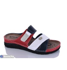 Шлепки жіночі на літо (6 пар р.37-41) червоний  "SALIVAN"