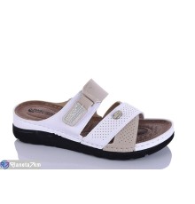 Шлепки жіночі на літо (6 пар р.37-41) білий  "SALIVAN"