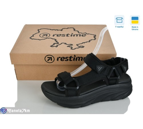 Сандалі жіночі на літо (8 пар р.36-41) чорний  "Restime"