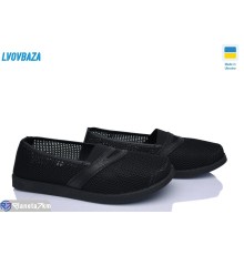 Балетки жіночі на літо (8 пар р.37-42) чорний  "LEOBAZA"