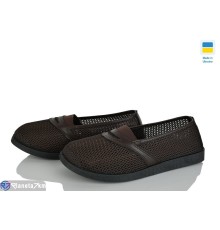 Балетки жіночі на літо (8 пар р.37-42) коричневий  "OLLA"