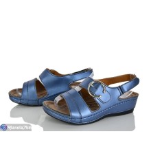 Босоніжки жіночі на літо (6 пар р.36-40) синій  "Fuggo"