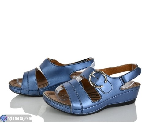 Босоніжки жіночі на літо (6 пар р.36-40) синій  "Fuggo"