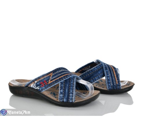 Шлепки дитячі на літо (6 пар р.30-39) синій  "Fuggo"