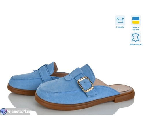 Шлепки жіночі на літо (8 пар р.36-41) блакитний  "ERIKA"