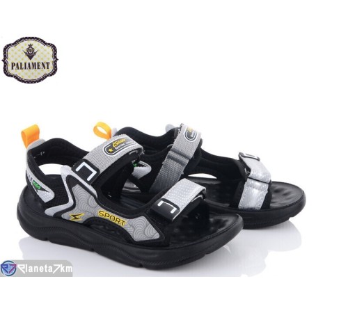 Сандалі дитячі на літо (8 пар р.32-37) сірий  "PALIAMENT"