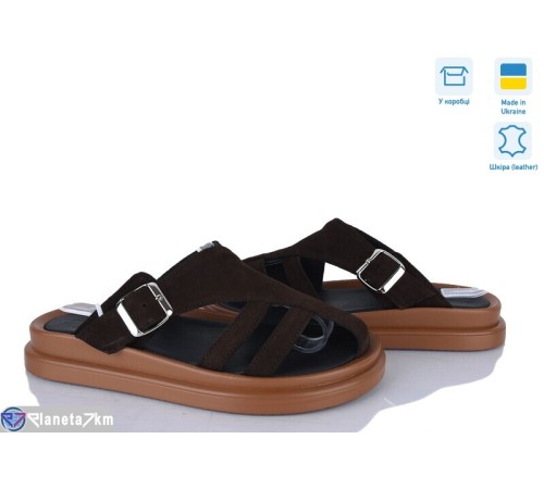 Шлепки жіночі на літо (6 пар р.36-40) коричневий  "Linda"