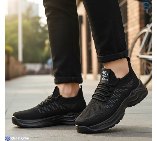 Кросівки чоловічі на весну/осінь (8 пар р.40-45) чорний  "KULIBABA"