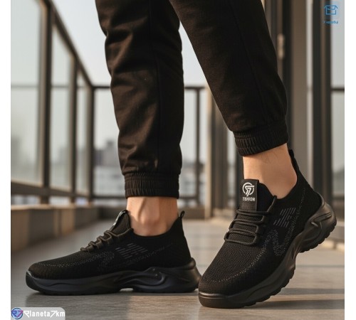 Кросівки чоловічі на весну/осінь (8 пар р.40-45) чорний  "KULIBABA"