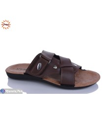 Шлепки чоловічі на літо (6 пар р.40-45) коричневий  "Jumay"