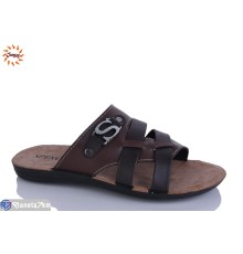 Шлепки чоловічі на літо (6 пар р.40-45) коричневий  "Jumay"