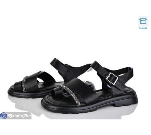 Босоніжки жіночі на літо (6 пар р.36-41) чорний  "Vitta"