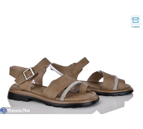 Босоніжки жіночі на літо (6 пар р.36-41) коричневий  "Vitta"