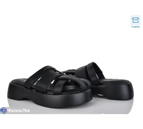 Шлепки жіночі на літо (6 пар р.36-41) чорний  "Vitta"