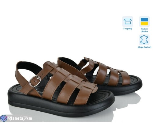 Босоніжки жіночі на літо (8 пар р.36-41) коричневий  "ERIKA"
