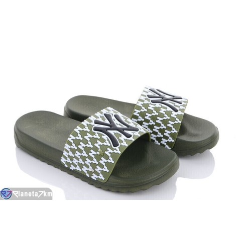 Шлепки жіночі на літо (8 пар р.36-41) зелений  "Kalabok"