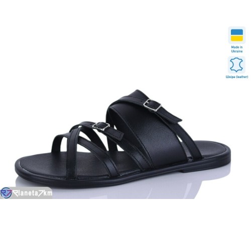 Шлепки жіночі на літо (6 пар р.36-41) чорний  "Marmilad"