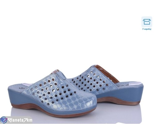 Шлепки жіночі на літо (8 пар р.36-41) синій  "DiRama"