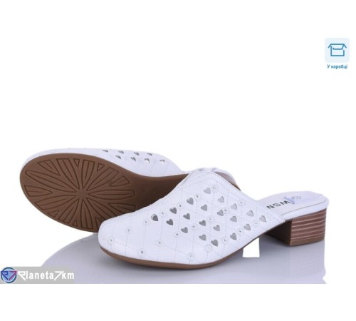 Шлепки жіночі на літо (8 пар р.36-41) білий  "DiRama"