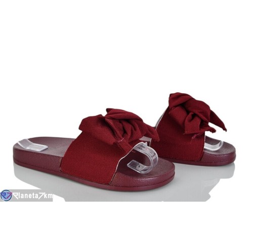 Шлепки жіночі на літо (8 пар р.37-41) бордовий  "LAIFA"