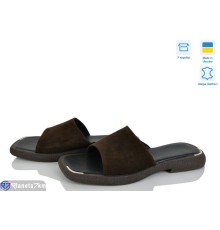 Шлепки жіночі на літо (6 пар р.36-40) коричневий  "Linda"