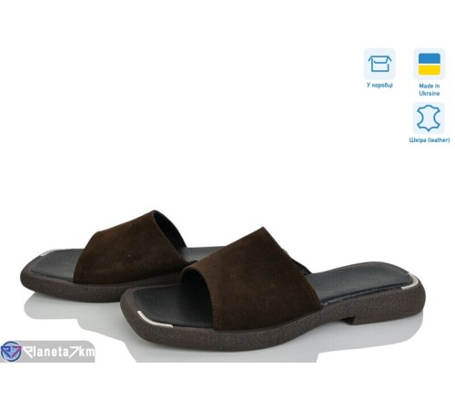 Шлепки жіночі на літо (6 пар р.36-40) коричневий  "Linda"