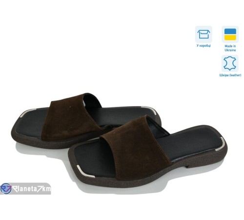 Шлепки жіночі на літо (6 пар р.36-40) коричневий  "Linda"