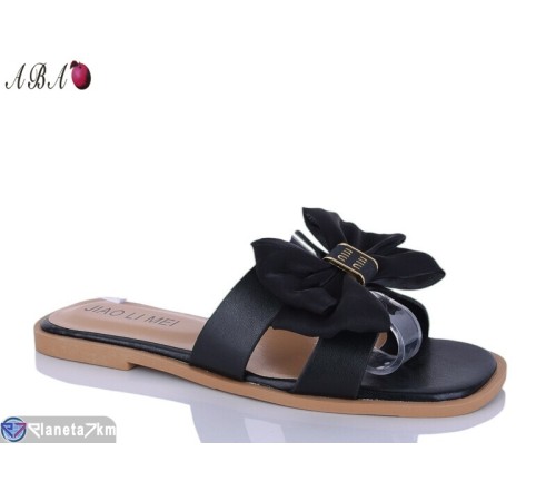Шлепки жіночі на літо (8 пар р.36-41) чорний  "Aba"