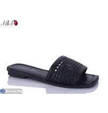 Шлепки жіночі на літо (8 пар р.36-41) чорний  "Aba"