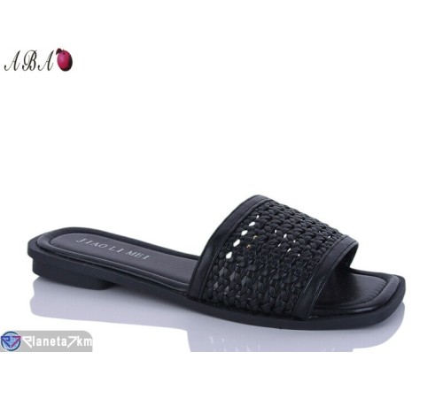 Шлепки жіночі на літо (8 пар р.36-41) чорний  "Aba"