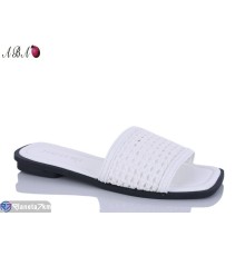 Шлепки жіночі на літо (8 пар р.36-41) білий  "Aba"