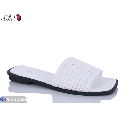 Шлепки жіночі на літо (8 пар р.36-41) білий  "Aba"