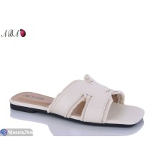 Шлепки жіночі на літо (8 пар р.36-41) бежевий  "Aba"