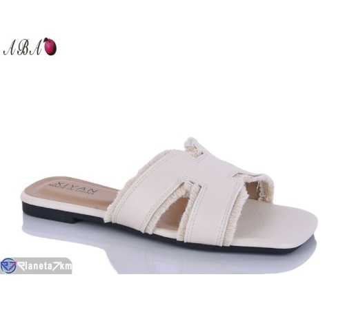 Шлепки жіночі на літо (8 пар р.36-41) бежевий  "Aba"