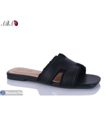 Шлепки жіночі на літо (8 пар р.36-41) чорний  "Aba"