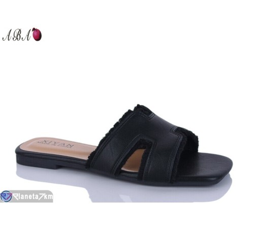 Шлепки жіночі на літо (8 пар р.36-41) чорний  "Aba"