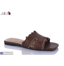 Шлепки жіночі на літо (8 пар р.36-41) коричневий  "Aba"