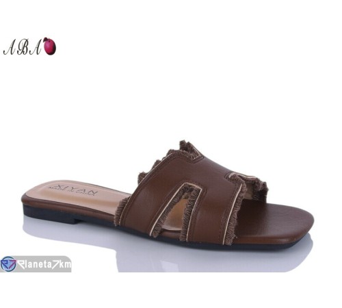 Шлепки жіночі на літо (8 пар р.36-41) коричневий  "Aba"