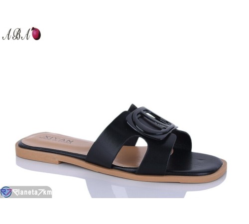 Шлепки жіночі на літо (8 пар р.36-41) чорний  "Aba"