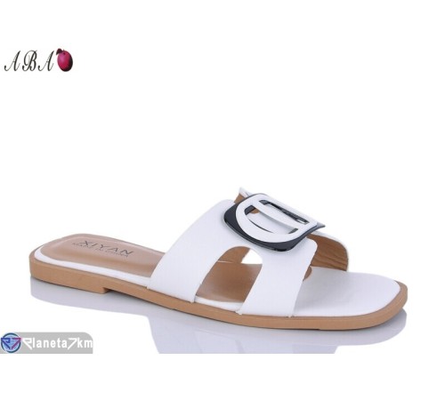 Шлепки жіночі на літо (8 пар р.36-41) білий  "Aba"