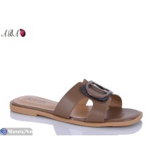 Шлепки жіночі на літо (8 пар р.36-41) коричневий  "Aba"