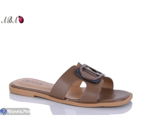 Шлепки жіночі на літо (8 пар р.36-41) коричневий  "Aba"