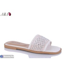 Шлепки жіночі на літо (8 пар р.36-41) бежевий  "Aba"