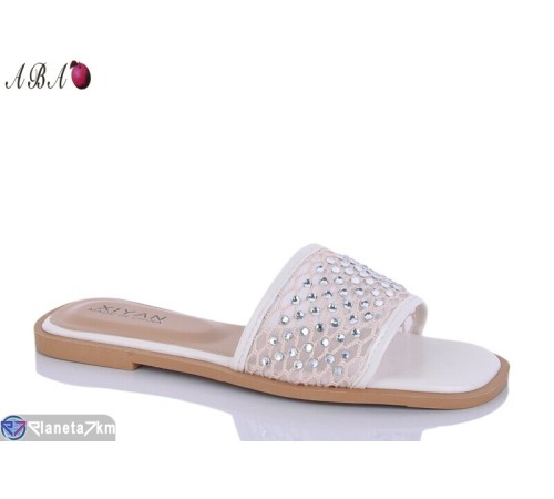 Шлепки жіночі на літо (8 пар р.36-41) бежевий  "Aba"