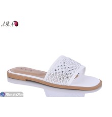 Шлепки жіночі на літо (8 пар р.36-41) білий  "Aba"