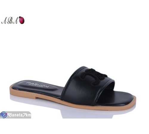 Шлепки жіночі на літо (8 пар р.36-41) чорний  "Aba"