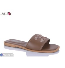 Шлепки жіночі на літо (8 пар р.36-41) коричневий  "Aba"